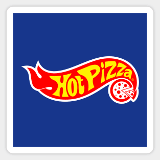 Hot Pizza Fast Food Foodie Logo Parody Magnet